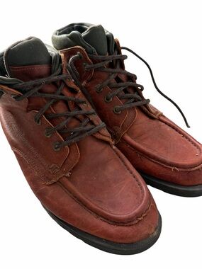 H.S. Trask Mens Brown Leather Chukka Boots with Padded Collar